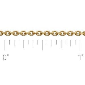 14K Yellow 1.75 mm Diamond-Cut Cable Chain by the Inch