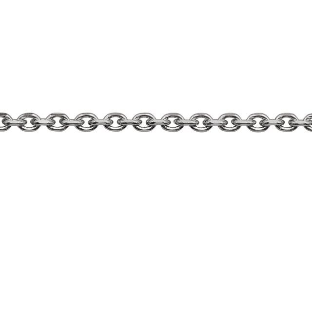 14K White 1.75 mm Diamond-Cut Cable Chain by the Inch