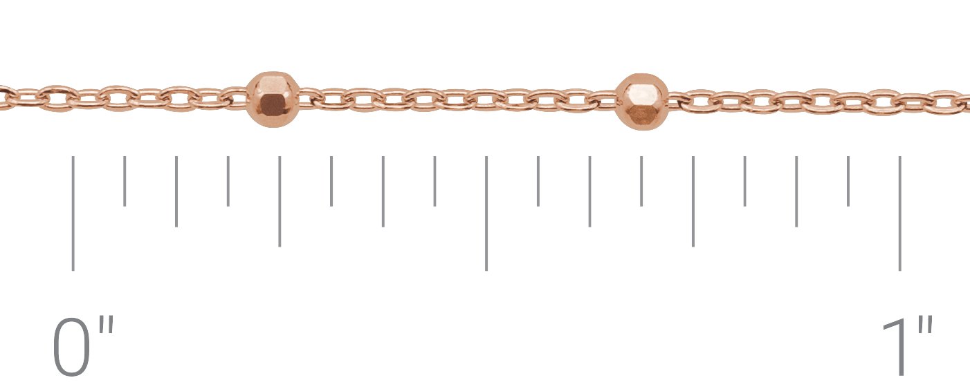 .85 mm Cable Chain with Faceted Beads