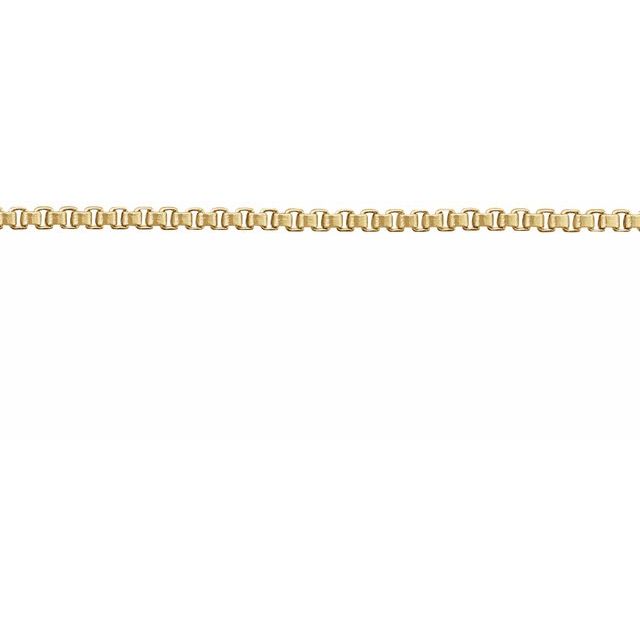 14K Yellow 1 mm Box Chain by the Inch