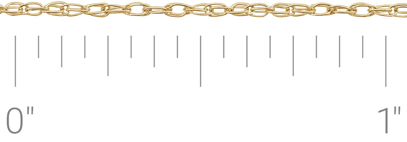14K Yellow 1 mm Rope Chain by the Inch