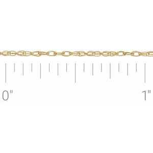 18K Yellow 1 mm Rope Chain by the Inch