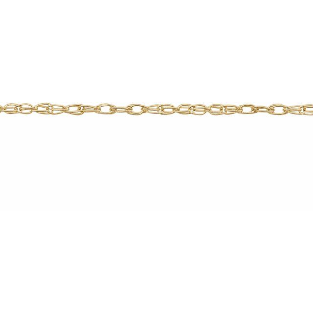14K Yellow 1 mm Rope Chain by the Inch