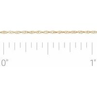 14K Yellow .75 mm Rope Chain by the Inch 
