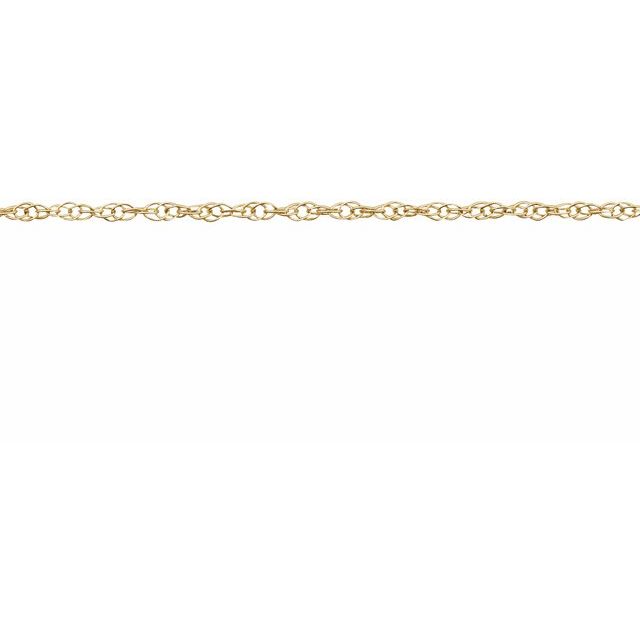 14K Yellow .75 mm Rope Chain by the Inch 