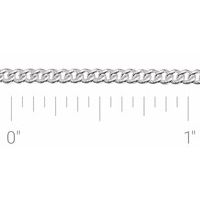 Sterling Silver 2.25 mm Curb Chain by the Inch