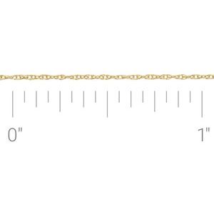14K Yellow .75 mm Rope Chain by the Inch