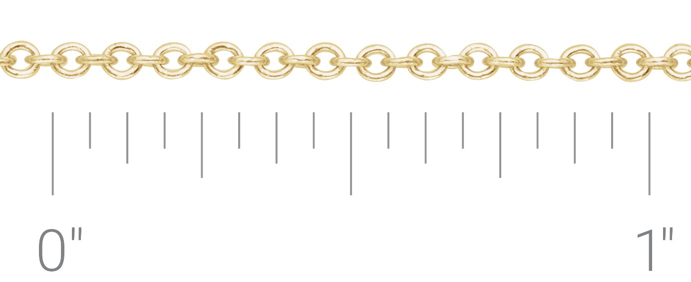 14K Yellow Gold-Filled 1.5 mm Cable Chain by the Inch