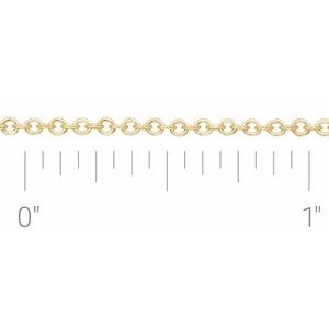 14K Yellow Gold-Filled 1.5 mm Cable Chain by the Inch