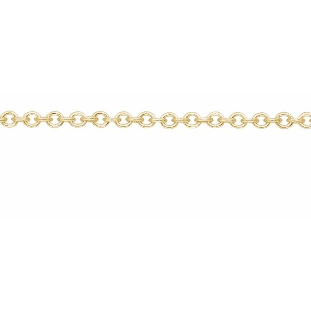 18K Yellow 1.5 mm Cable Chain by the Inch
