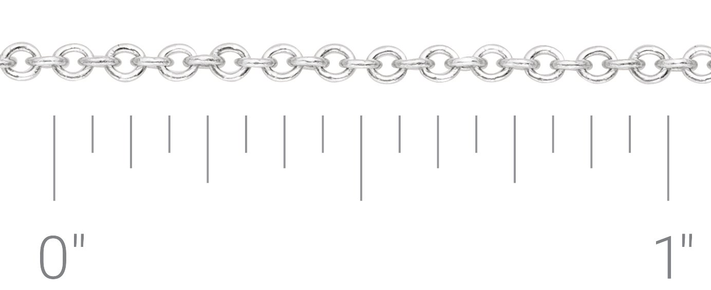 Platinum 1.5 mm Cable Chain by the Inch