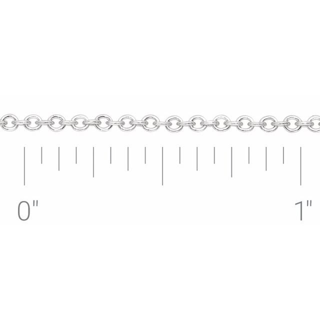 Platinum 1.5 mm Cable Chain by the Inch