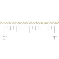 14K Yellow 1 mm Baby Curb Chain by the Inch