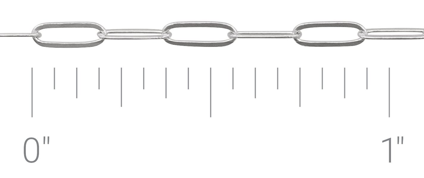 2 mm Ultra-Lightweight Paperclip-Style Chain by the Inch