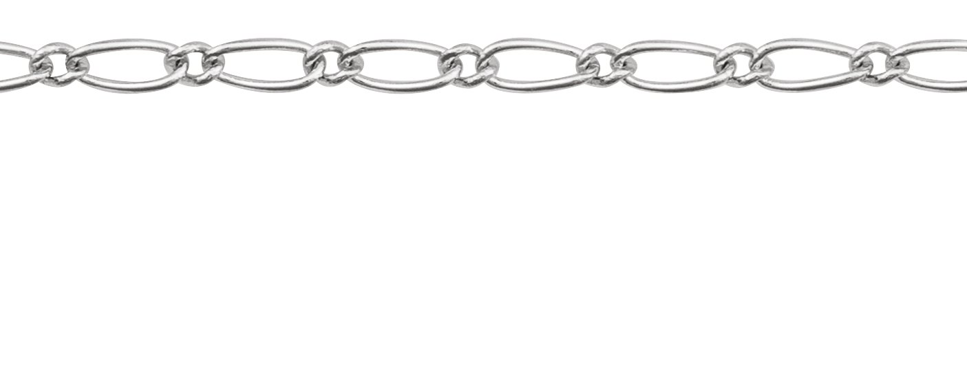 14K Yellow Gold-Filled 1.5 mm Figaro Chain by the Inch view 2