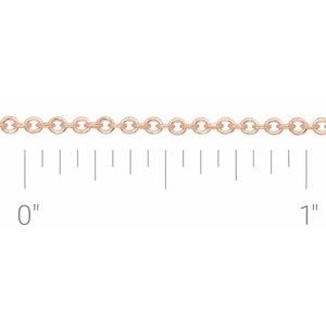 14K Rose 1.5 mm Cable Chain by the Inch