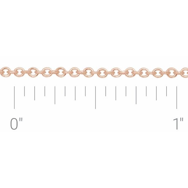 18K Rose 1.5 mm Cable Chain by the Inch