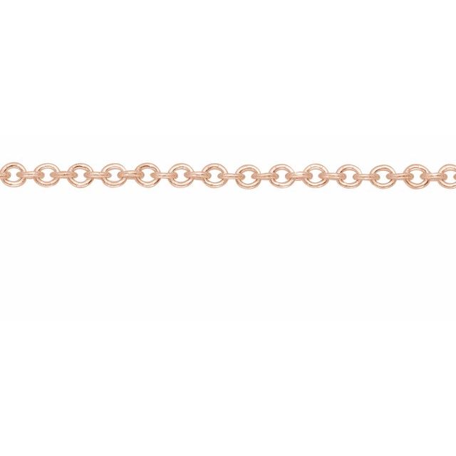10K Rose 1.5 mm Cable Chain by the Inch