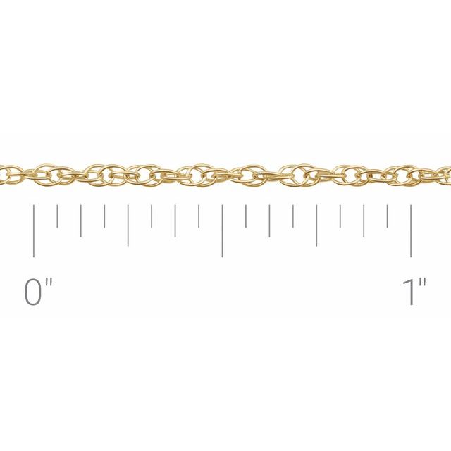 14K Yellow 1.5 mm Rope Chain by the Inch