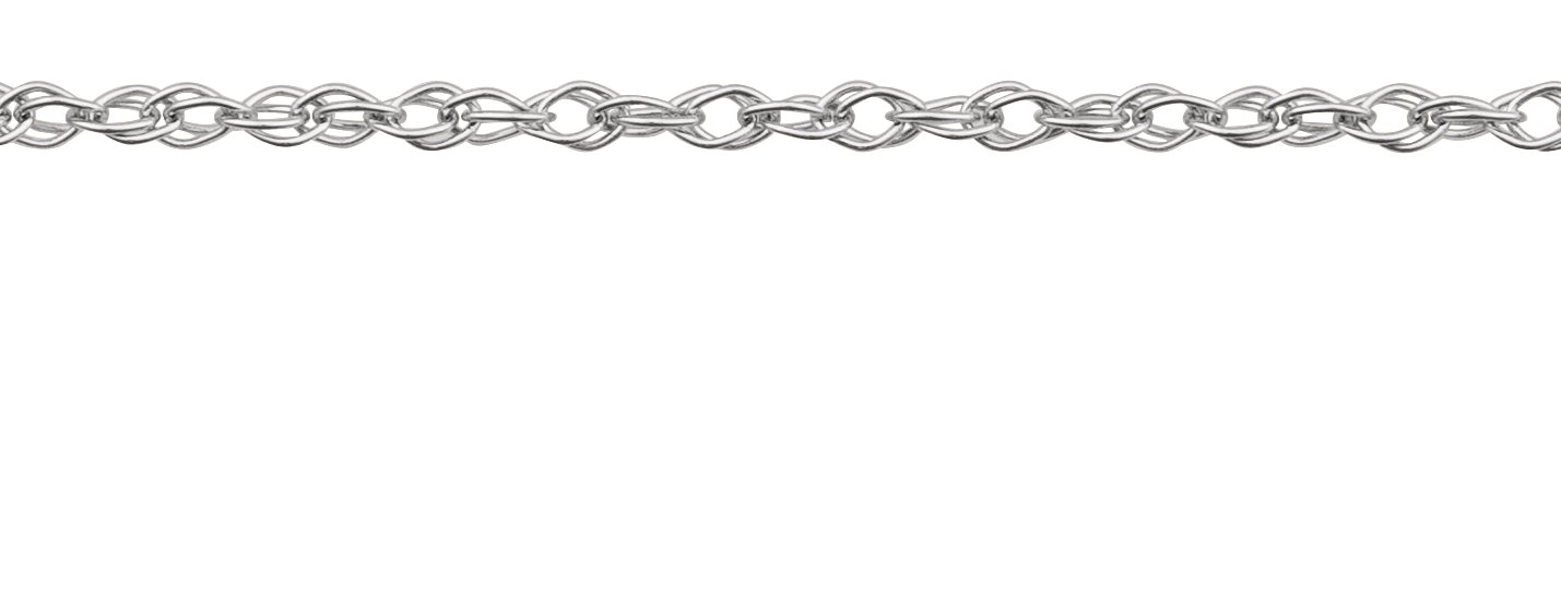 Sterling Silver 1.25 mm Rope Chain by the Inch