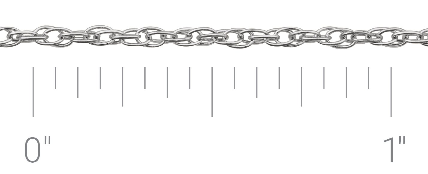 Sterling Silver 1.5 mm Rope Chain by the Inch
