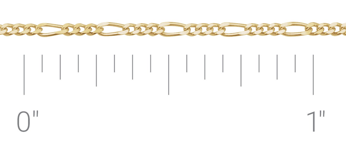 1.28 mm Figaro Chain
