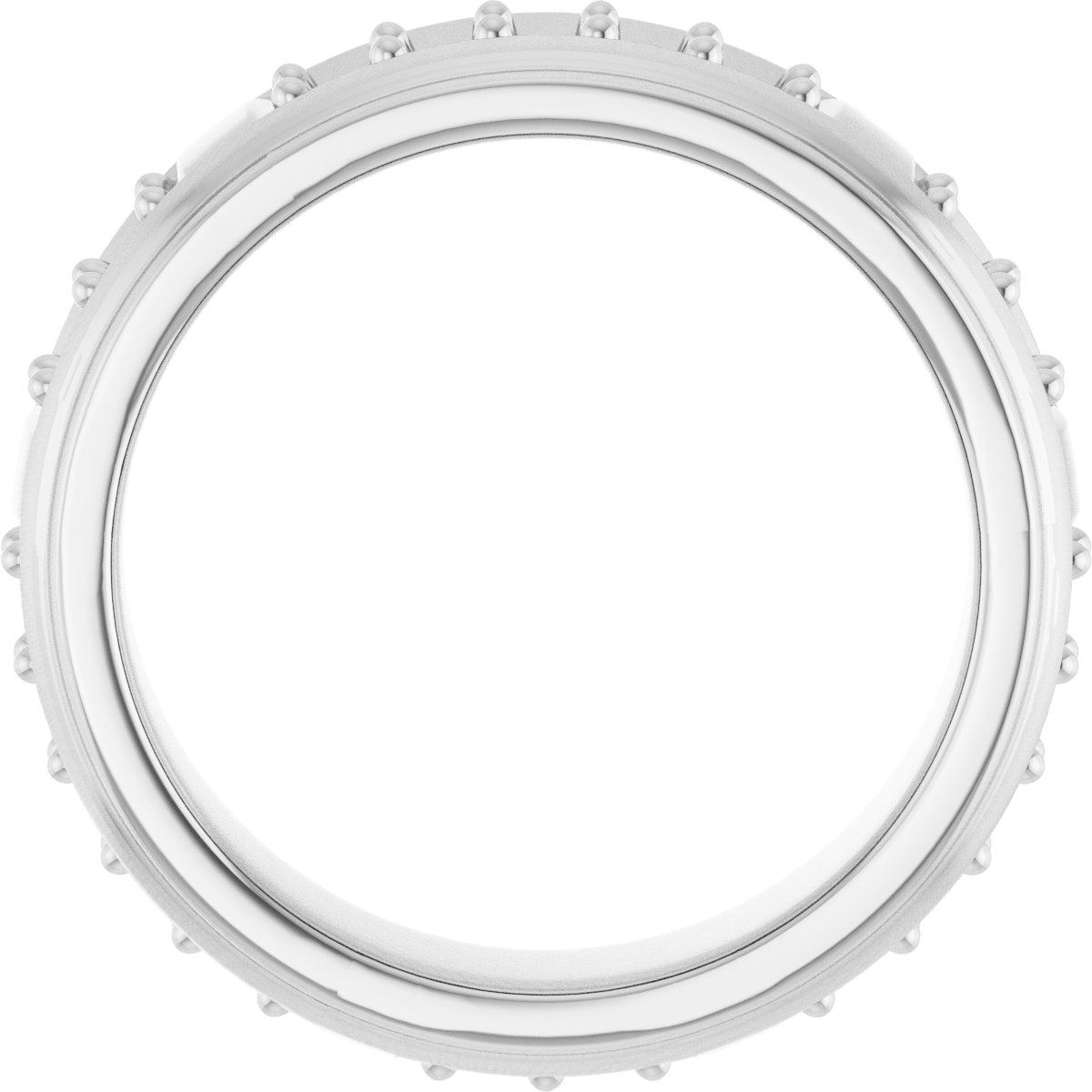 2.3 mm Asscher Mens Band Mounting view 2