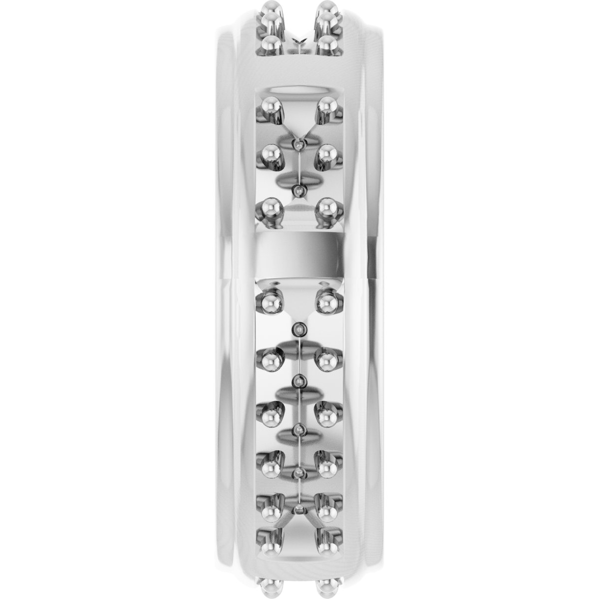 2.3 mm Asscher Mens Band Mounting view 4