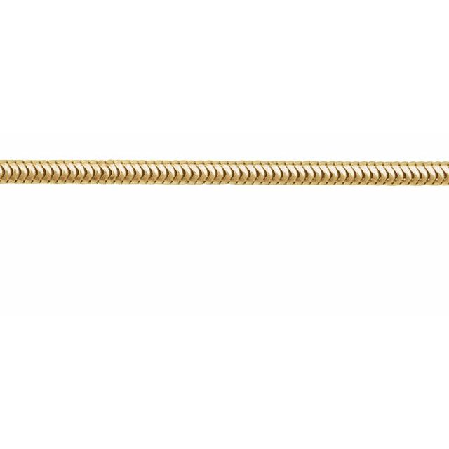 14K Yellow 1.5 mm Round Snake Chain by the Inch