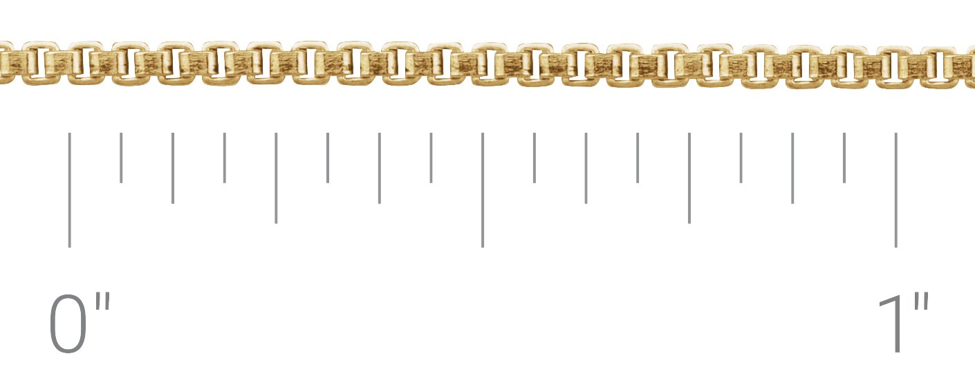 14K Yellow Gold-Filled Box Chain by the Inch