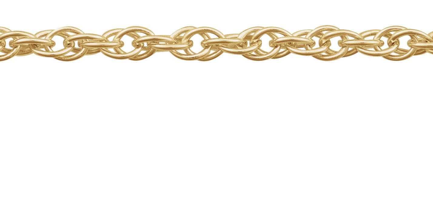 14K Yellow Gold-Filled 2.3 mm Rope Chain by the Inch view 2