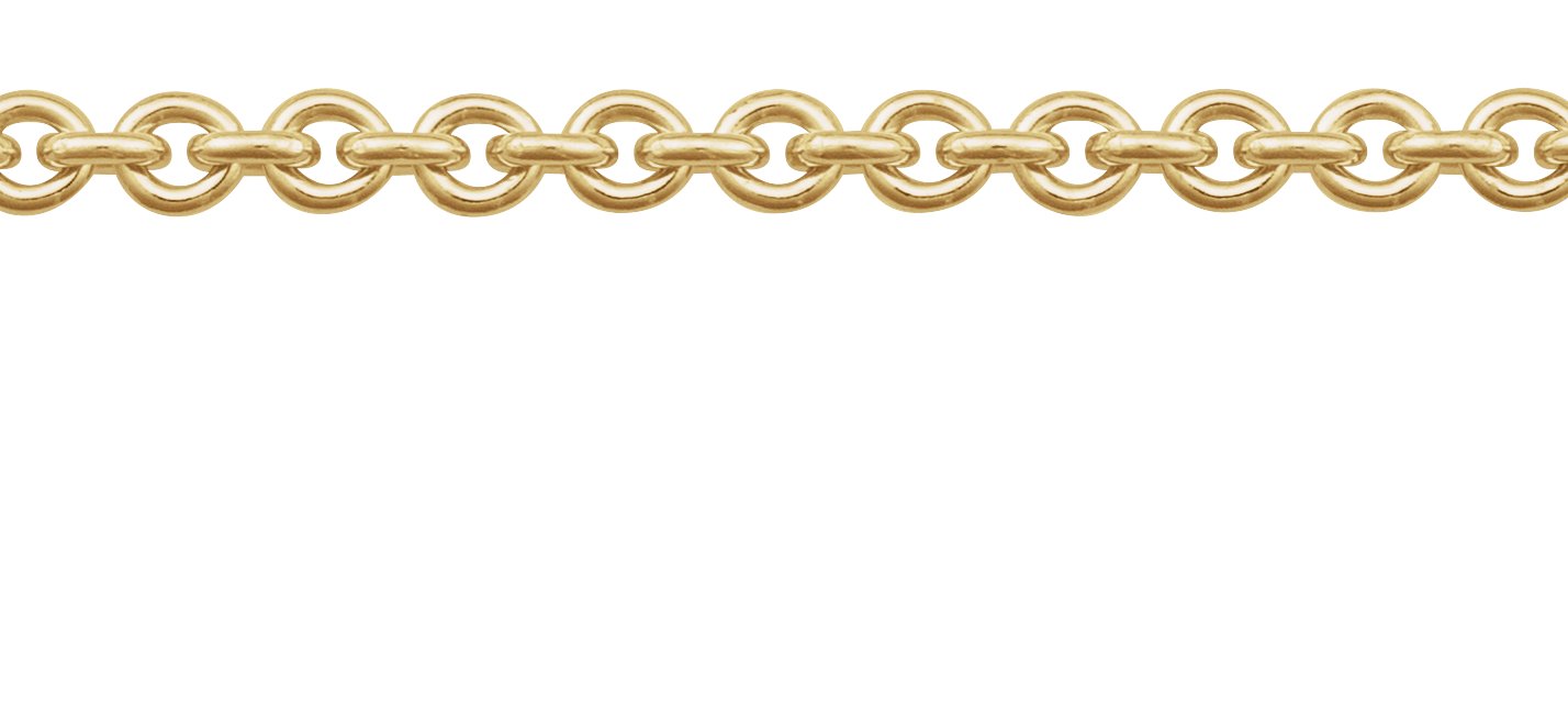 Stuller 18 Inch 14kt Rose Gold Filled Solid Cable Chain