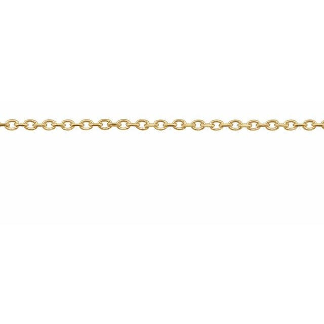 14K Yellow 1 mm Diamond-Cut Cable Chain by the Inch
