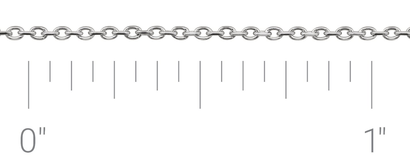 Sterling Silver 1 mm Diamond-Cut Cable Chain by the Inch