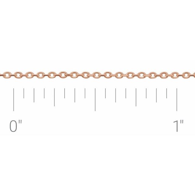 10K Rose 1 mm Diamond-Cut Cable Chain by the Inch