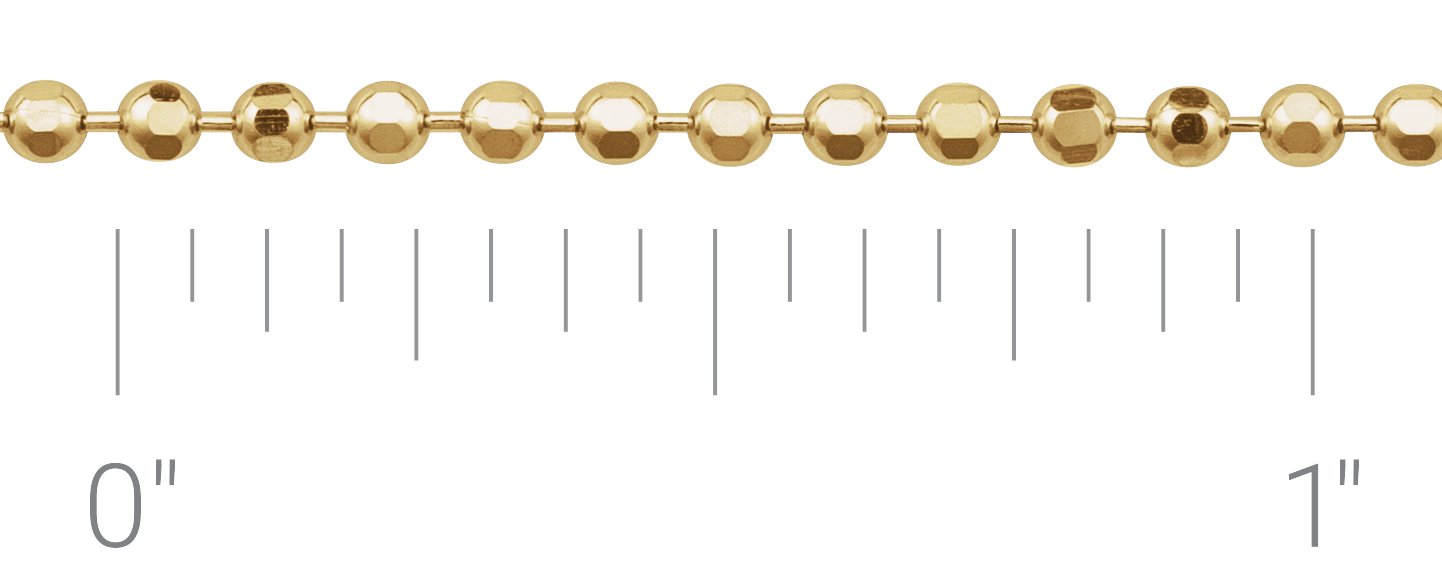 1.8 mm Diamond-Cut Bead Chain by the Inch