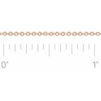 14K Rose Gold-Filled 1 mm Cable Chain by the Inch