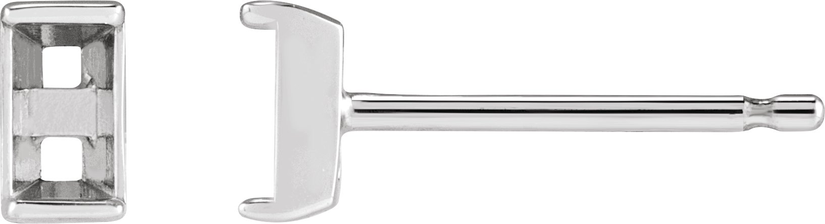 Straight Baguette Channel-Set Stud Earrings