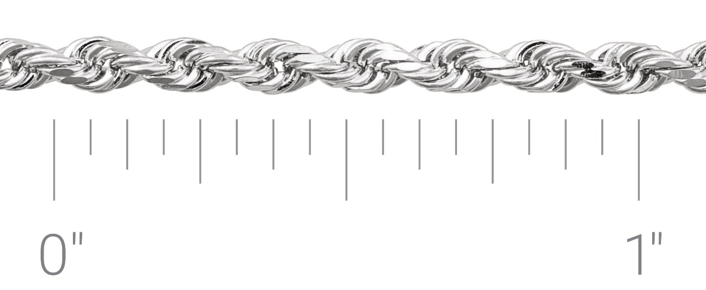 2.4 mm Diamond-Cut Rope Chain