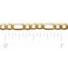 14K Yellow 3 mm Solid Figaro Chain by the Inch
