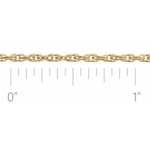 14K Yellow 1.75 mm Rope Chain by the Inch