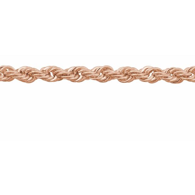 14K Rose 2.5 mm Diamond-Cut Rope Chain by the Inch 