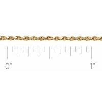 10K Yellow 1 mm Diamond-Cut Rope Chain by the Inch