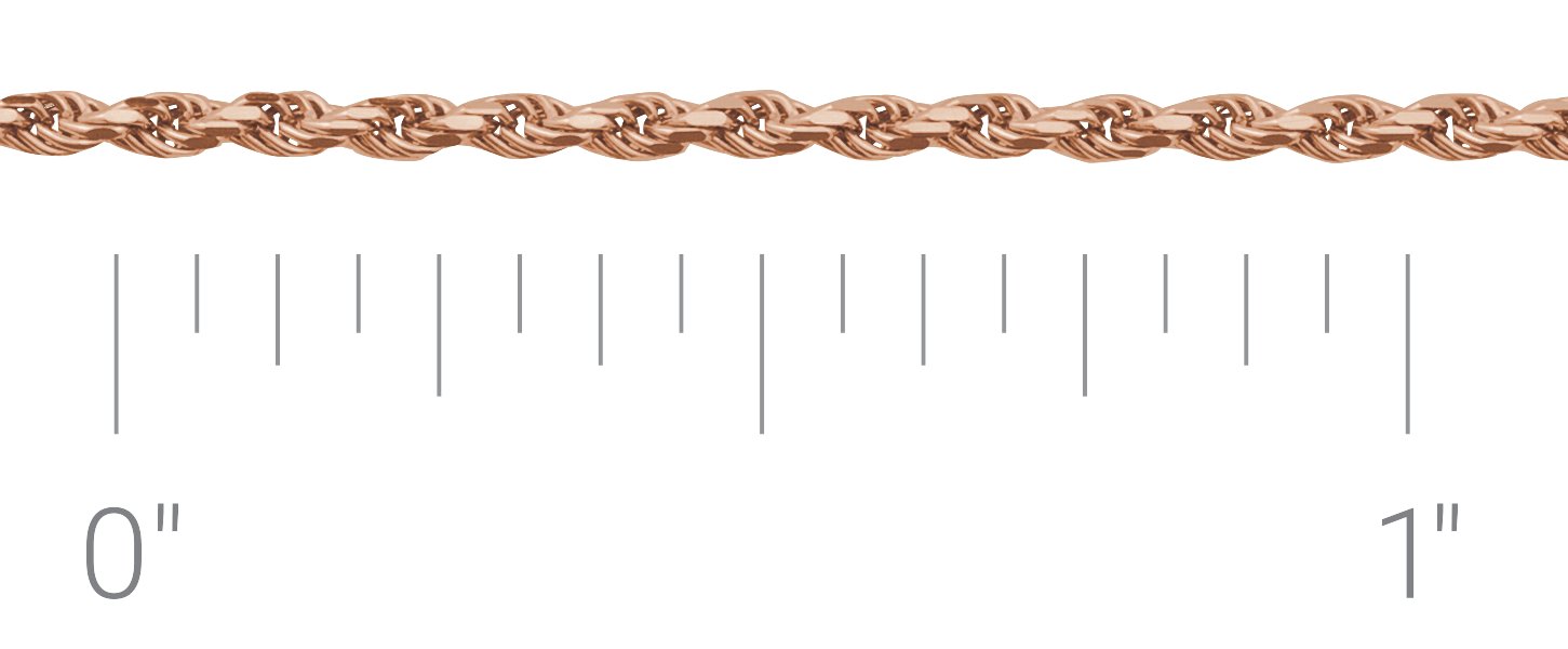 1 mm Diamond-Cut Rope Chain