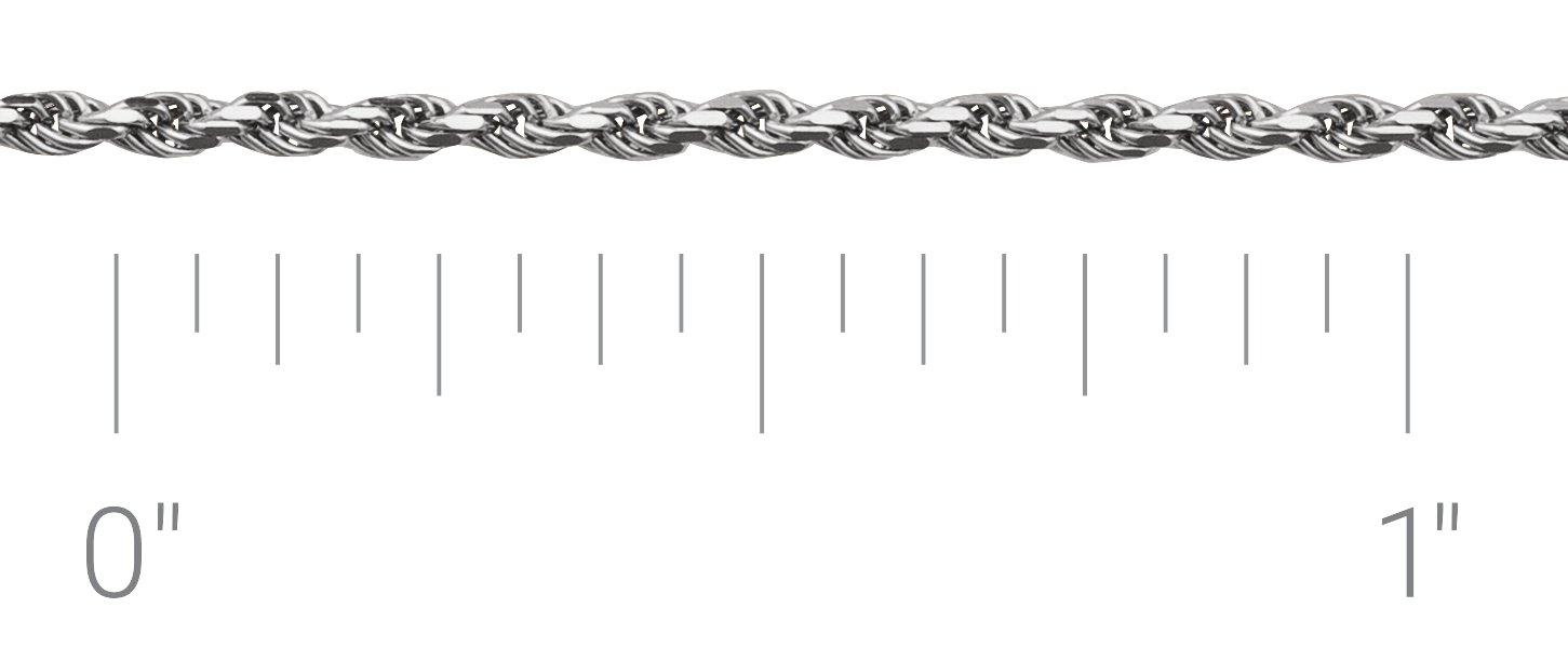 1 mm Diamond-Cut Rope Chain
