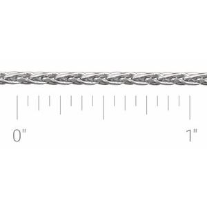 Sterling Silver 2 mm Diamond-Cut Wheat Chain by the Inch