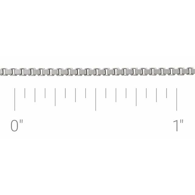 14K White 1.3 mm Diamond-Cut Box Chain by the Inch