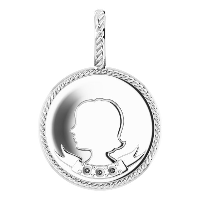 Engravable Child Silhouette Necklace or Pendant