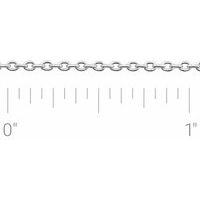 14K White 1.4 mm Cable Chain by the Inch