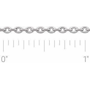 Sterling Silver 2 mm Cable Chain by the Inch